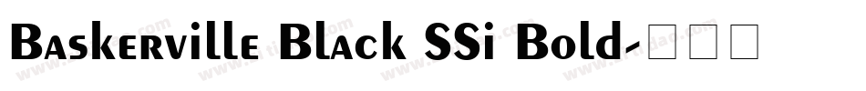 Baskerville Black SSi Bold字体转换